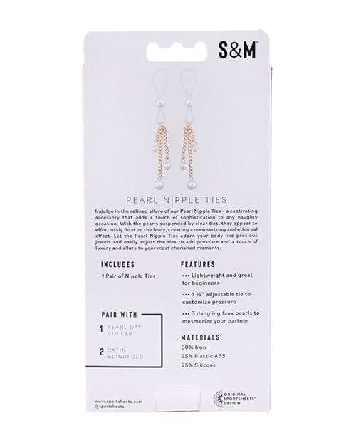 Sportsheets International Sex &amp; Mischief Pearl Nipple Ties Kink &amp; BDSM