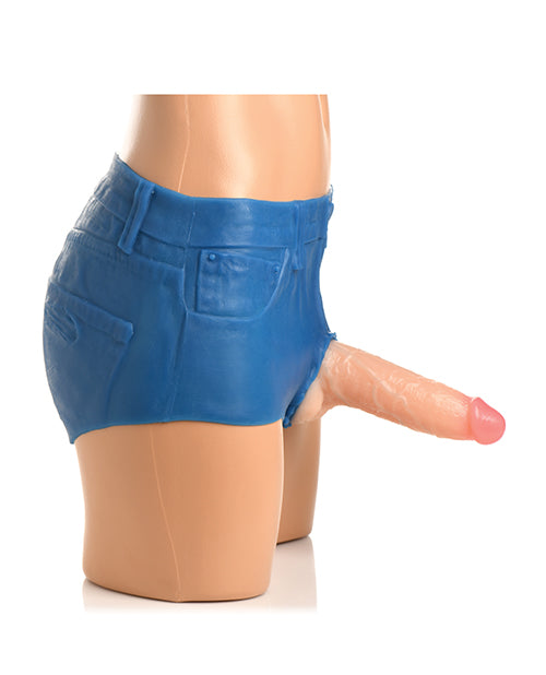 Strap U Booty Shorts 6 inch Silicone Dildo Strap-On Harness