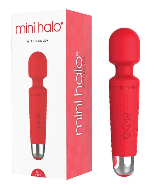 Thank Me Now Mini Halo Wireless 20x Wand Red Rose Vibrators