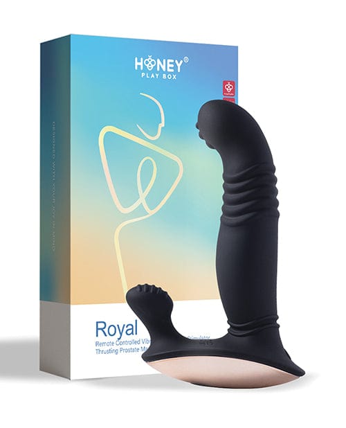 Uc Global Trade INChoney Play B Royal Thrusting Vibrating Prostate & Perineum Massager - Black Anal Toys
