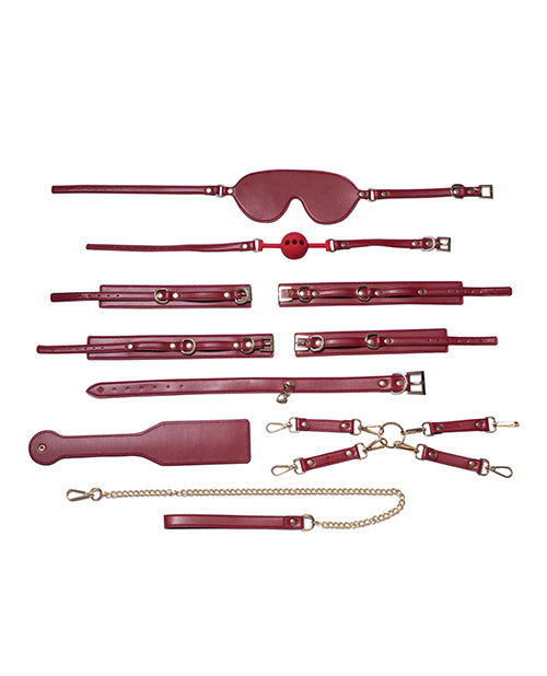 Uc Global Trade INChoney Play B Kinky Play Box Red Passion 8 pc Set Bondage Kit - Red Kink &amp; BDSM