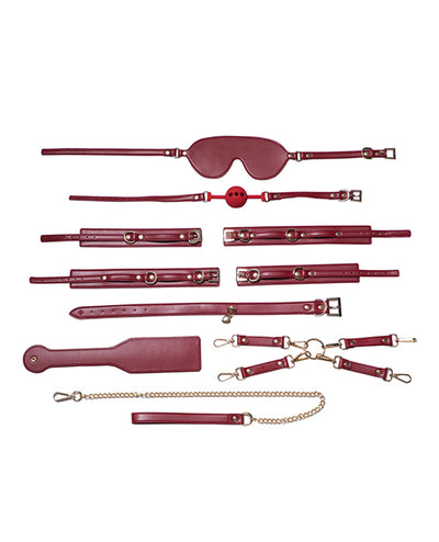 Uc Global Trade INChoney Play B Kinky Play Box Red Passion 8 pc Set Bondage Kit - Red Kink & BDSM