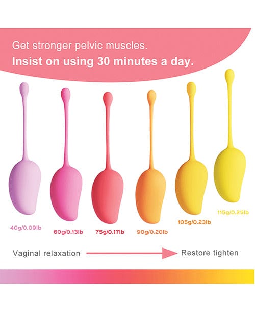 Uc Global Trade INChoney Play B Mango Tropical 6 Weighted Kegel Ball Exercise Set More