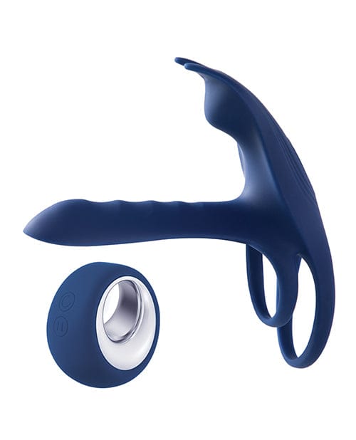 Uc Global Trade INChoney Play B Blue Fox Vibrating Girth Enhancer Penis Sleeve - Blue Penis Toys