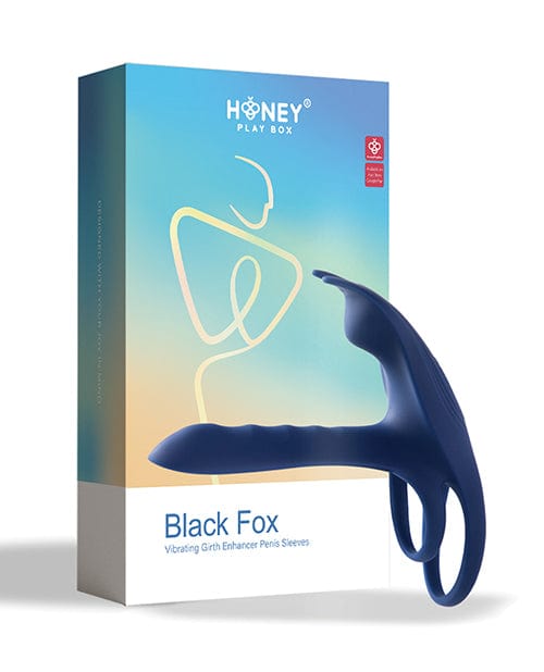 Uc Global Trade INChoney Play B Blue Fox Vibrating Girth Enhancer Penis Sleeve - Blue Penis Toys