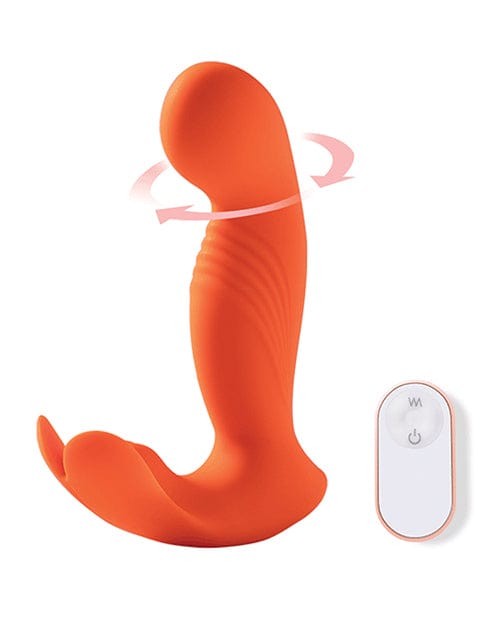 Uc Global Trade INChoney Play B Crave 3 G-spot Vibrator With Rotating Massage Head &amp; Clit Tickler - Orange Vibrators