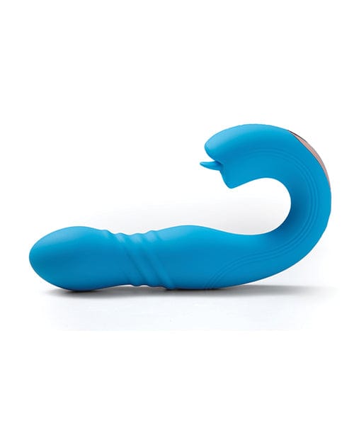 Uc Global Trade INChoney Play B Joi App Controlled Thrusting G-spot Vibrator & Clit Licker - Blue Vibrators