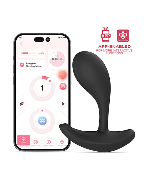 Uc Global Trade INChoney Play B Oly 2 Pressure Sensing App-Enabled Wearable Clit &amp; G Spot Vibrator - Black Vibrators