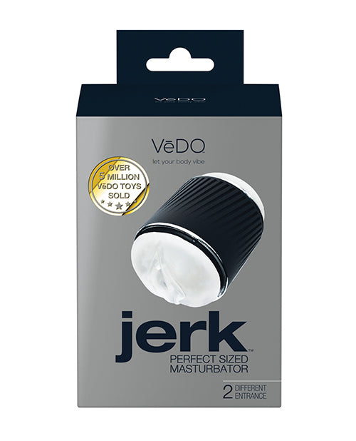 VeDO Jerk Masturbation Sleeve - Black/Clear OrchidToys.com VeDO Jerk Masturbation Sleeve - Black/Clear OrchidToys.com