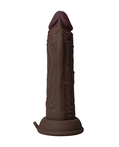 Vvole Shaft Flexskin Liquid Silicone 6.5" Vibrating Dong - Mahogany Dildos