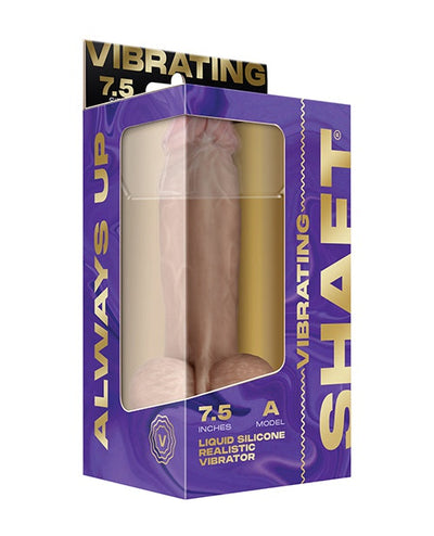 Vvole Shaft Flexskin Liquid Silicone 7.5" Vibrating Dong w/Balls - Pine Dildos