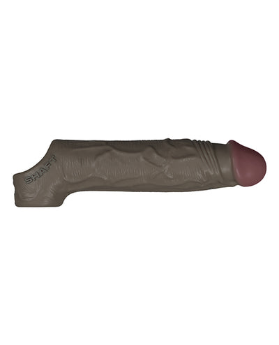 Vvole Shaft Flexskin Liquid Silicone 7.8" Vibrating Sheath - Mahogany Penis Toys