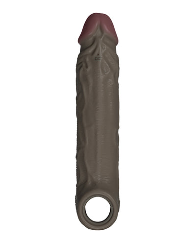 Vvole Shaft Flexskin Liquid Silicone 7.8" Vibrating Sheath - Mahogany Penis Toys