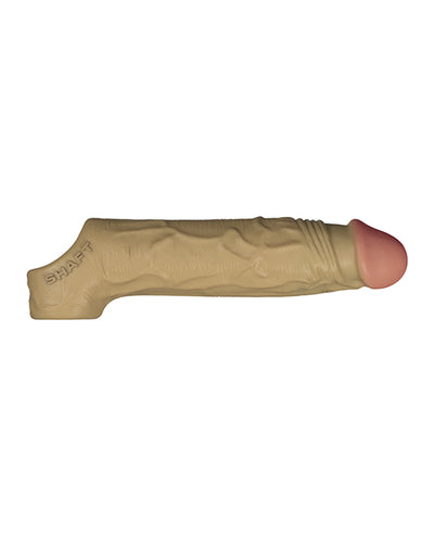 Vvole Shaft Flexskin Liquid Silicone 7.8" Vibrating Sheath - Oak Penis Toys