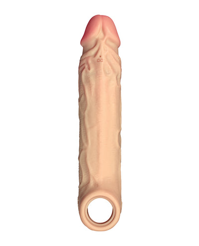 Vvole Shaft Flexskin Liquid Silicone 7.8" Vibrating Sheath - Pine Penis Toys