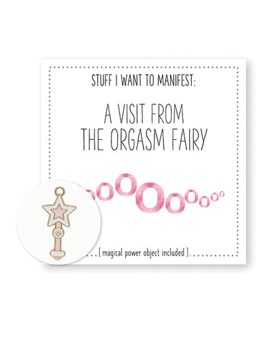 Warm Human Warm Human A Visit From The Orgasm Fairy Mini Card & Charm Bachelorette & Party Supplies