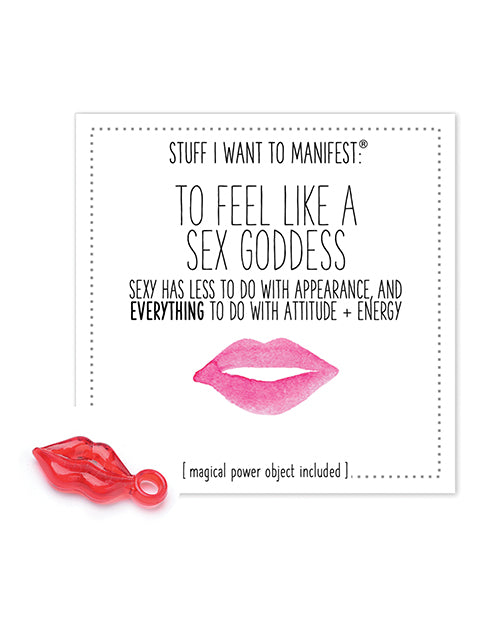 Warm Human Warm Human To Feel Like A Sex Goddess Mini Card & Charm Bachelorette & Party Supplies