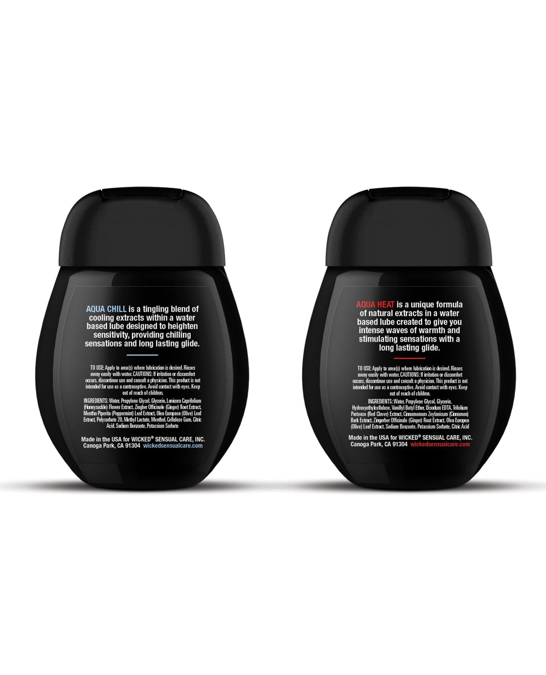 Wicked Sensual Care Wicked Sensual Care Sensation Kit Cooling and Warming Water Based Lubricants - 1.5 oz Bottles Lubes