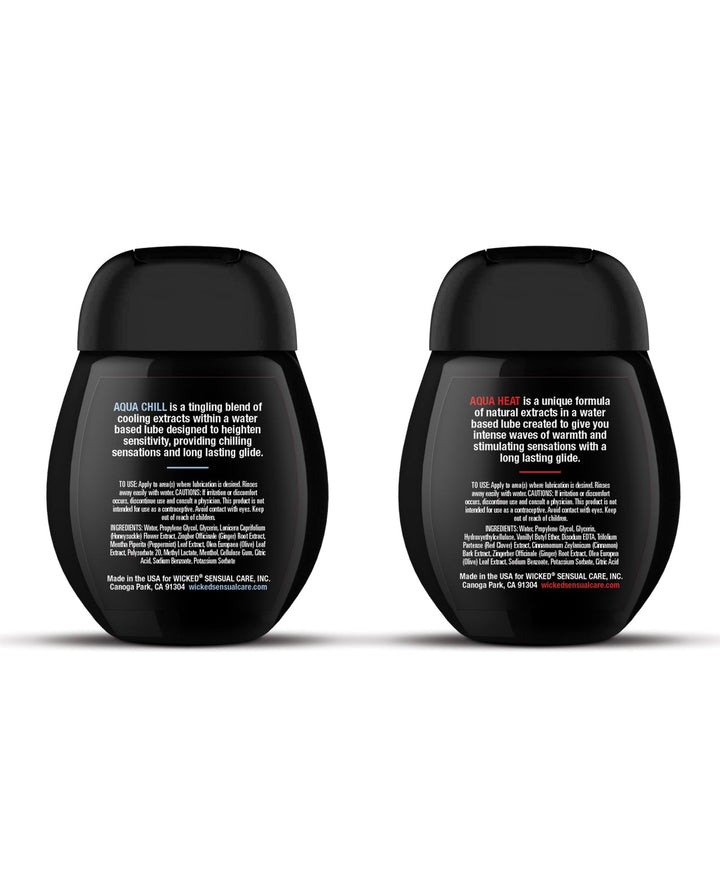 Wicked Sensual Care Wicked Sensual Care Sensation Kit Cooling and Warming Water Based Lubricants - 1.5 oz Bottles Lubes