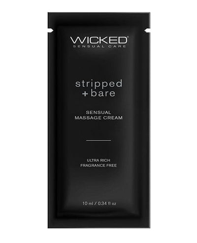 Wicked Sensual Care Wicked Sensual Care Stripped & Bare Unscented Massage Cream 0.34 Oz More
