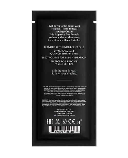 Wicked Sensual Care Wicked Sensual Care Stripped &amp; Bare Unscented Massage Cream More