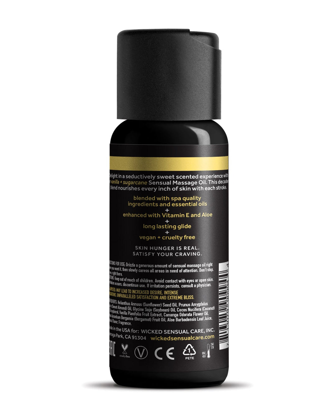 Wicked Sensual Care Wicked Sensual Care Vanilla &amp; Sugarcane Massage Oil - 4 oz More