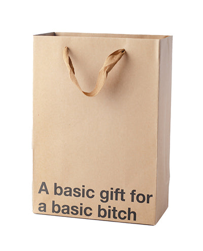 Wood Rocket A Basic Gift For a Basic Bitch Gift Bag- Pack of 3 Bachelorette & Party Supplies