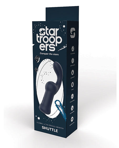 Xgen Star Troopers Shuttle Flexible Ultra Strong Vibrator - Black Anal Toys