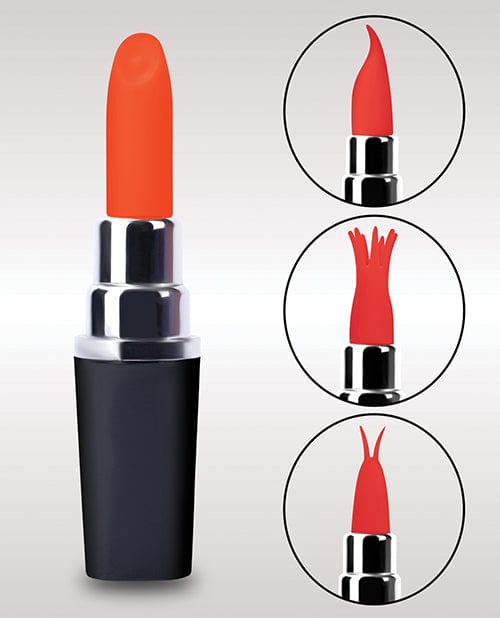 Xgen Bodywand Date Night Kiss Kiss Lipstick Vibe - Black/red Vibrators
