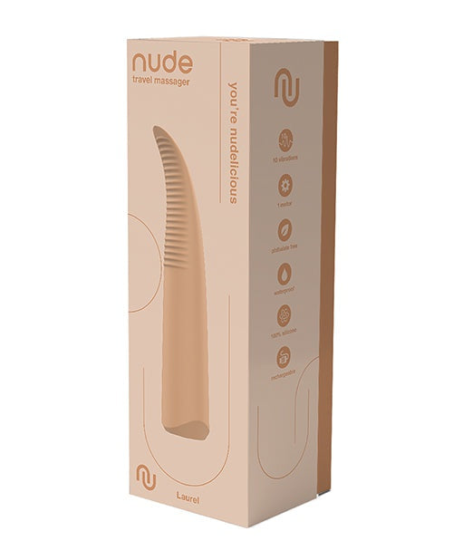 Xgen NUDE Laurel Rechargeable Travel Massager - Tan Vibrators