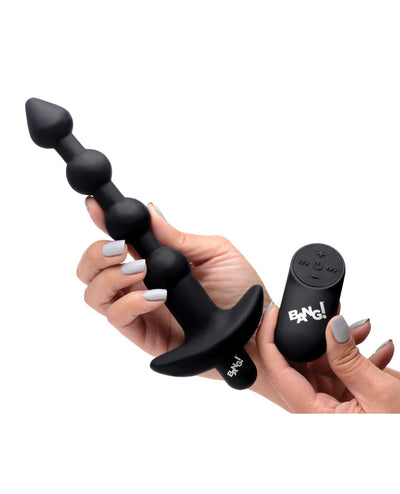 XR Brands Bang! 28X Vibrating Silicone Anal Beads with Remote Control Anal Toys