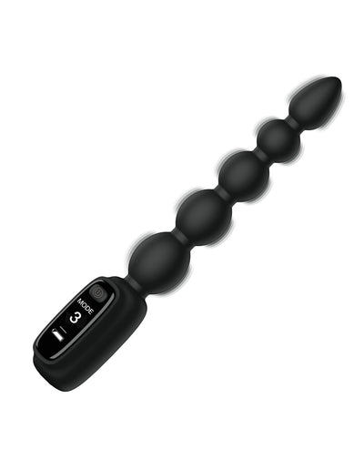 XR Brands Bang! Digital Silicone Anal Beads - Black Anal Toys