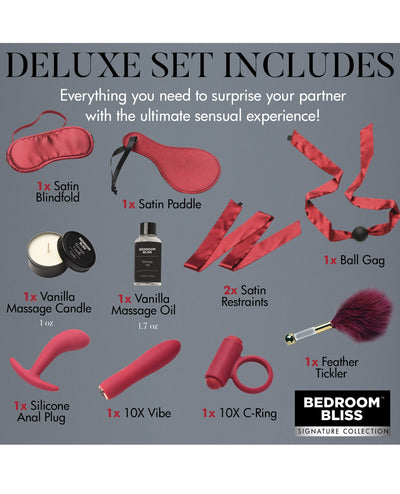 XR Brands Bedroom Bliss Lover's Bondage Massage Set Kink & BDSM