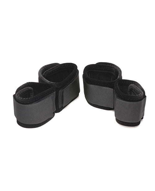 XR Brands Bedroom Bliss Wrist To Ankle Restraints - Black Kink &amp; BDSM
