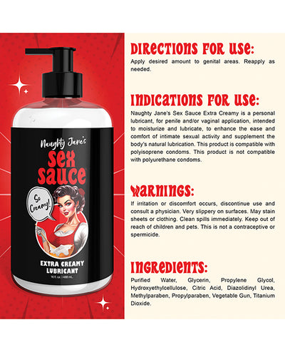 XR Brands Naughty Jane's Sex Sauce Extra Creamy Lubricant - oz Lubes