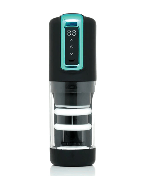 XR Brands The Milker Roto-Stroke Thrusting &amp; Rotating Masturbator - Black Penis Toys
