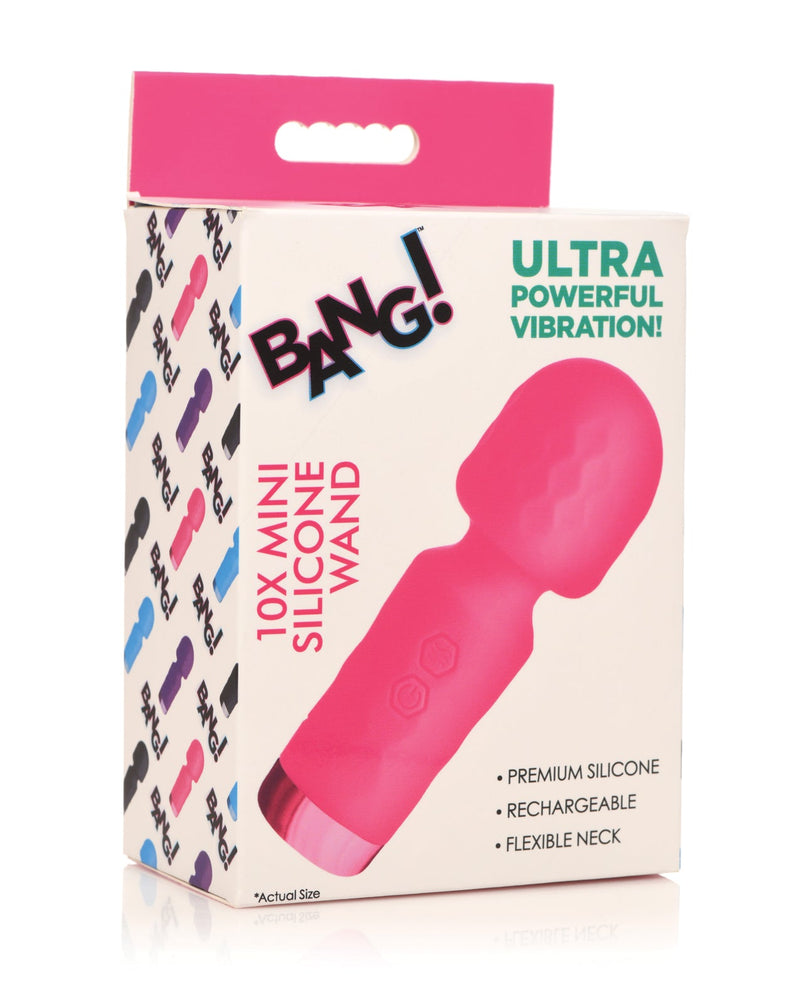 XR Brands Bang! 10X Mini Silicone Wand Pink Vibrators