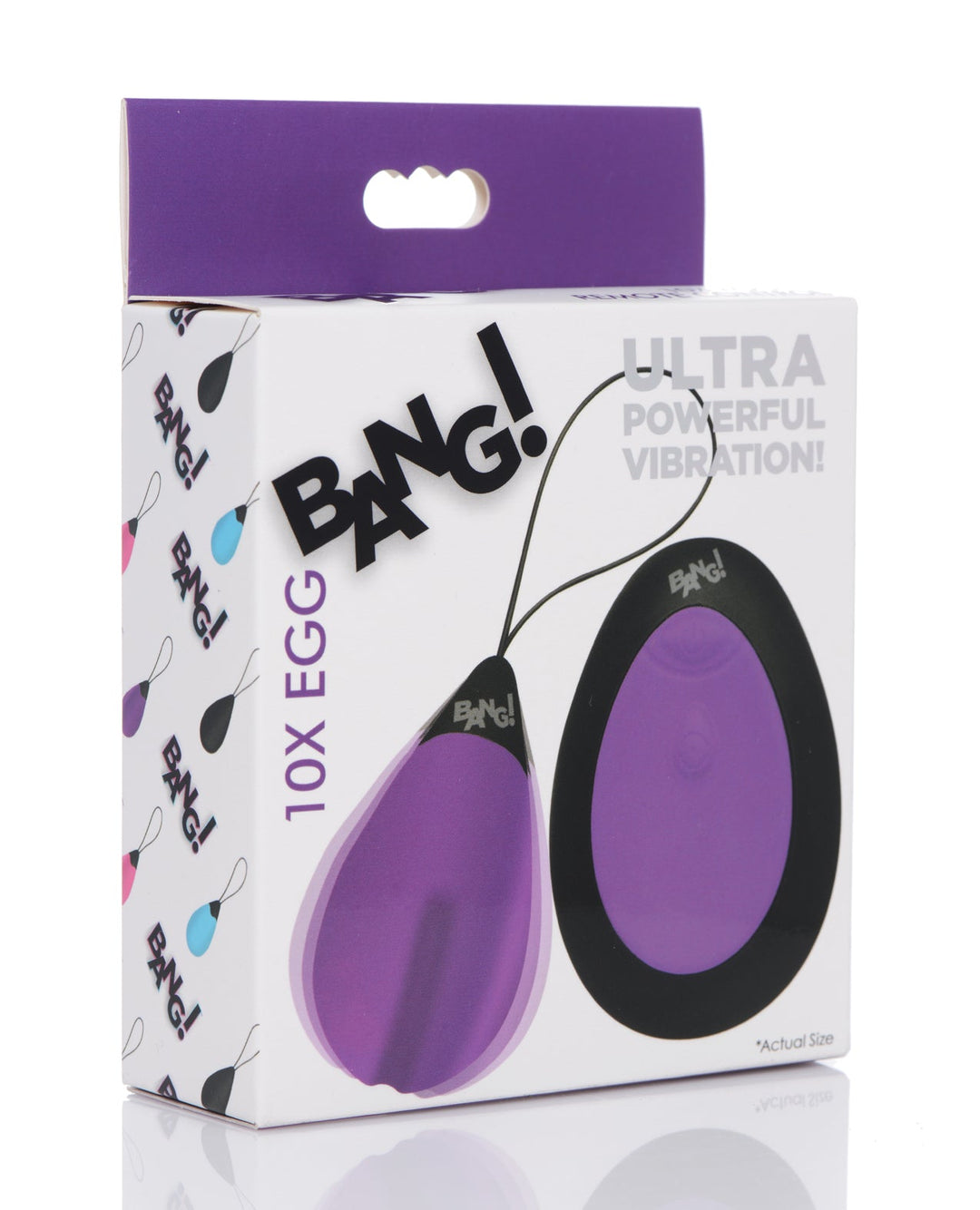 XR Brands Bang! 10X Silicone Vibrating Egg Purple Vibrators