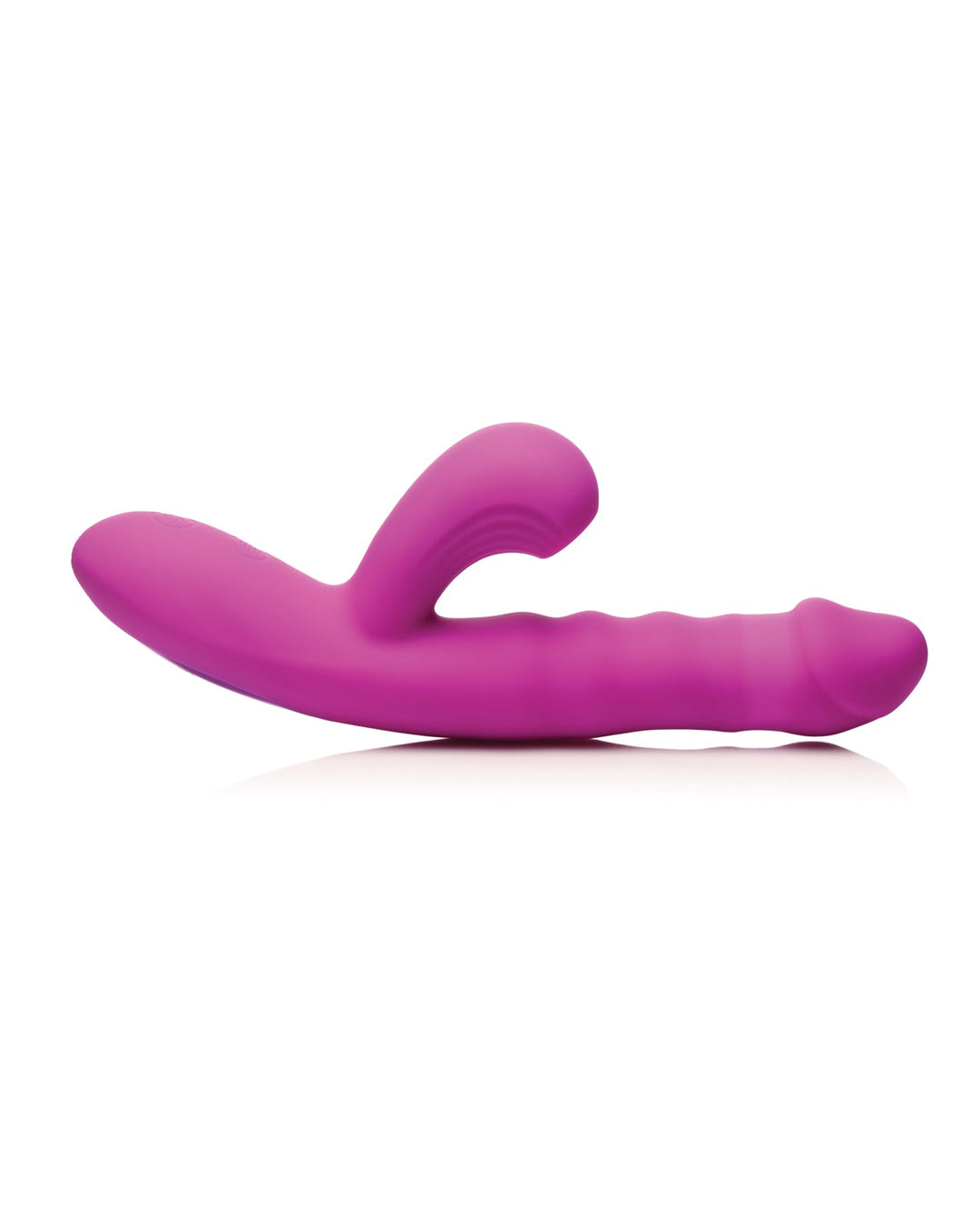 XR Brands Bang! Thrusting &amp; Sucking Rabbit Vibrator - Purple Vibrators