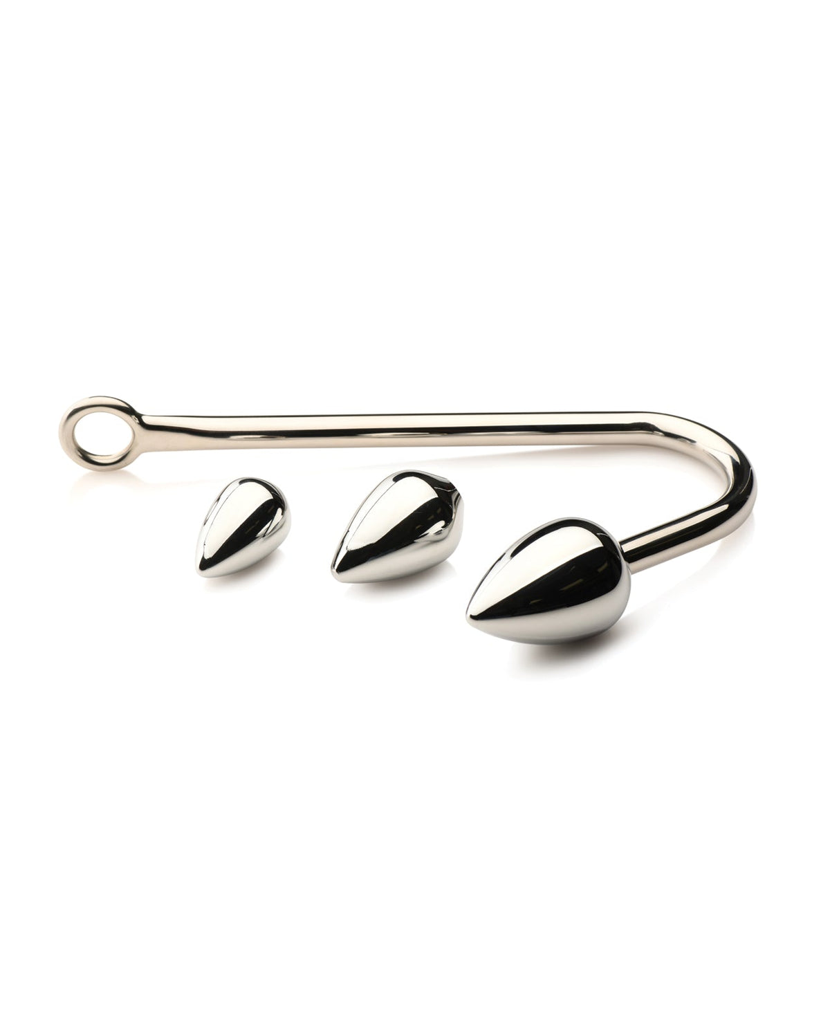 Master Series Anal Hook Trainer with 3 Plugs - Silver