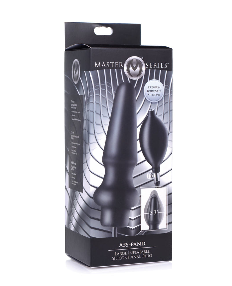 Xr LLC Master Series Ass-Pand Inflatable Silicone Anal Plug - Black Anal Toys