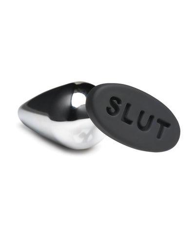 Xr LLC Master Series Butt Slut Metal & Silicone Butt Plug - Metal/Black Anal Toys