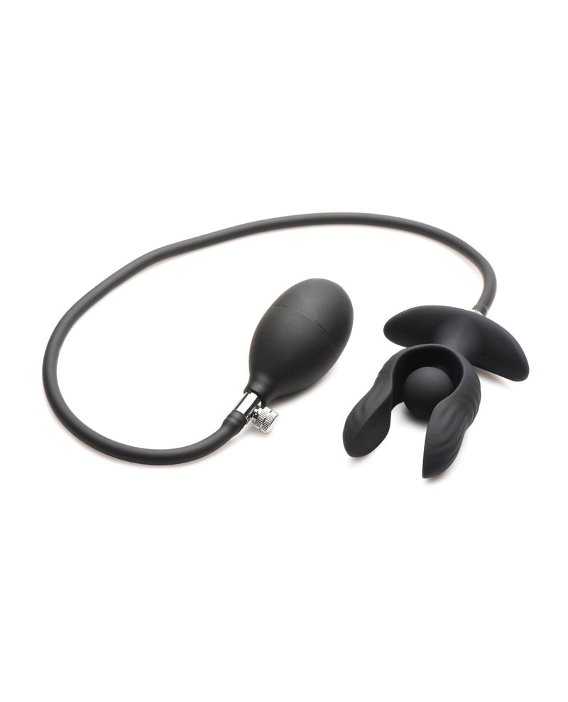 Xr LLC Master Series Dark Pearl Inflatable Vibrating Butt Plug w/Remote Control - Black Anal Toys