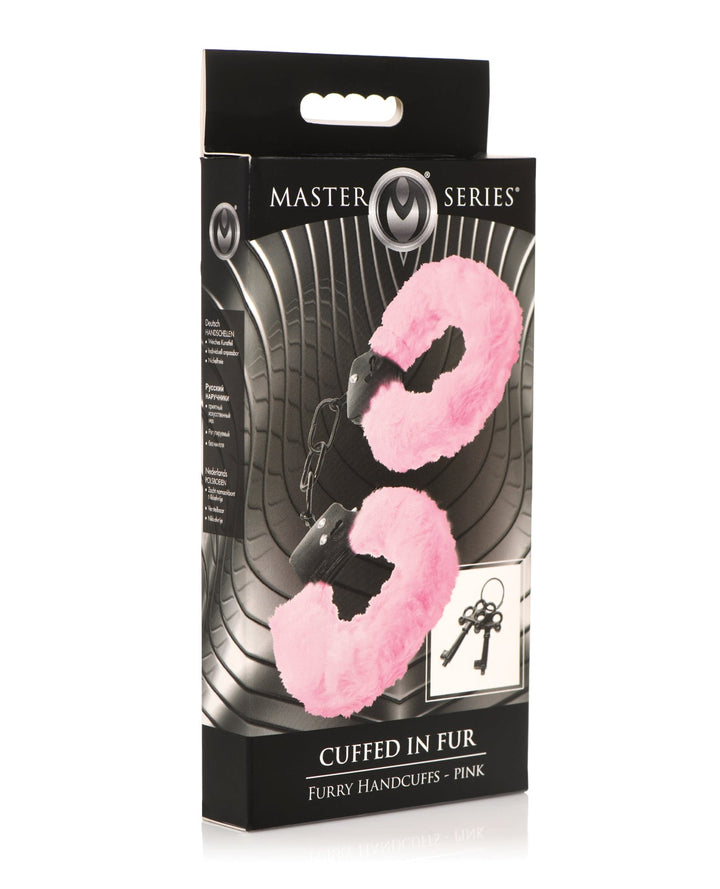 Xr LLC Master Series Cuffed in Furry Handcuffs Pink Kink &amp; BDSM