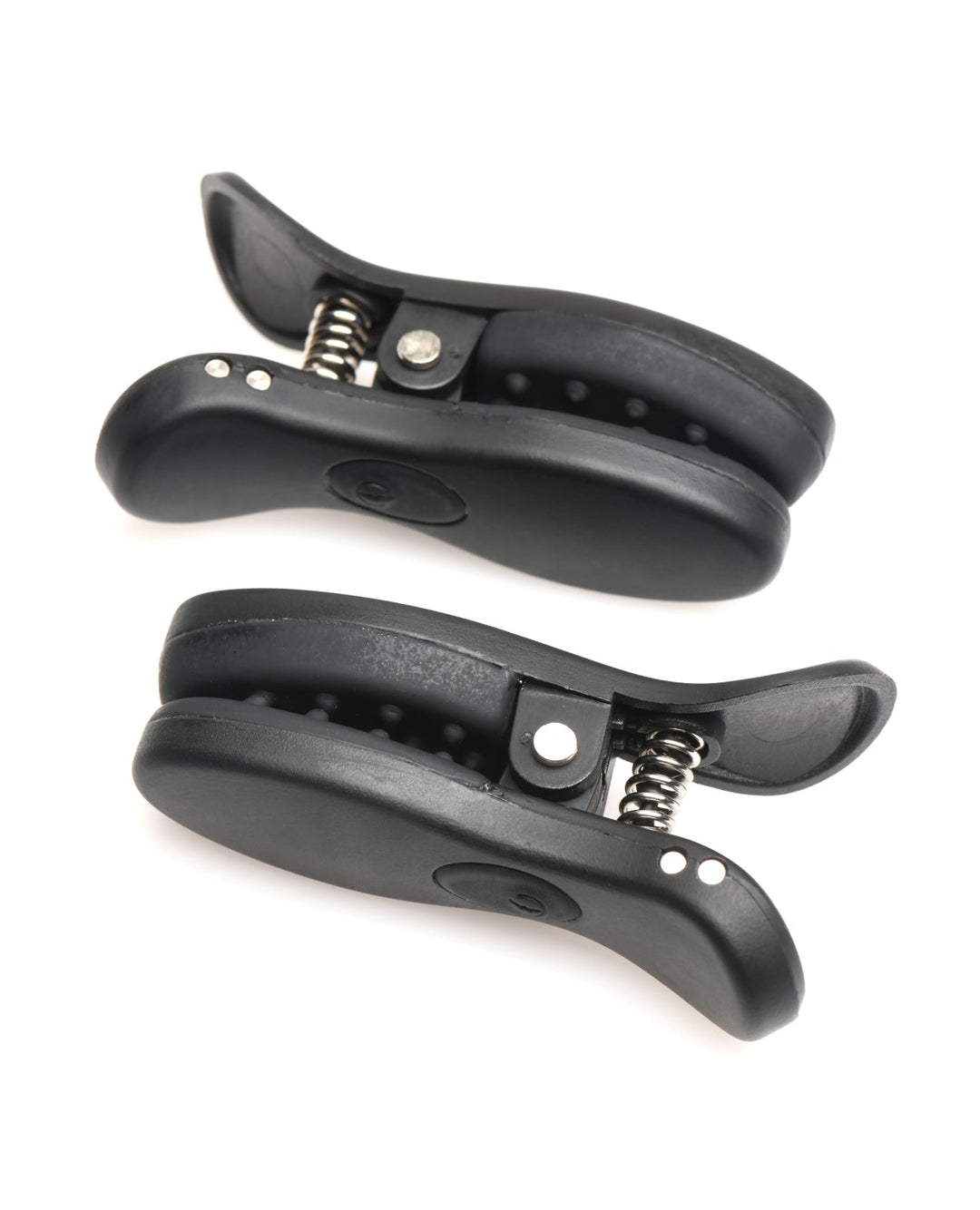 Xr LLC Master Series Dark Grip Vibrating Nipple Clamps - Black Kink &amp; BDSM