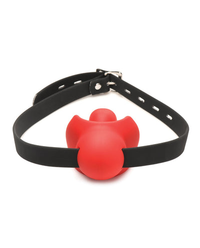 Xr LLC Master Series Gag Order Extreme Silicone Ball Gag - Red/Black Kink & BDSM