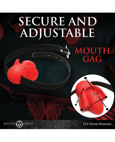 Xr LLC Master Series Gag Order Extreme Silicone Ball Gag - Red/Black Kink & BDSM