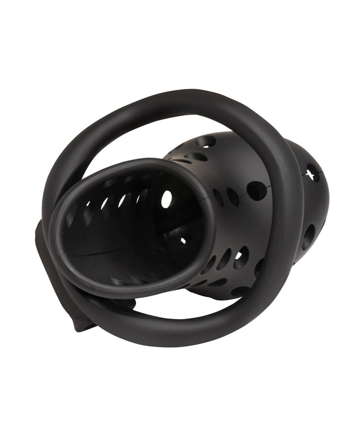 Xr LLC Master Series Lock Down Chastity Cage - Black Kink &amp; BDSM