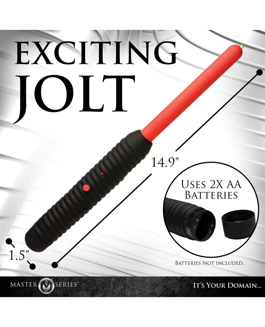 Xr LLC Master Series Spark Rod Zapping Wand - Red/Black Kink &amp; BDSM