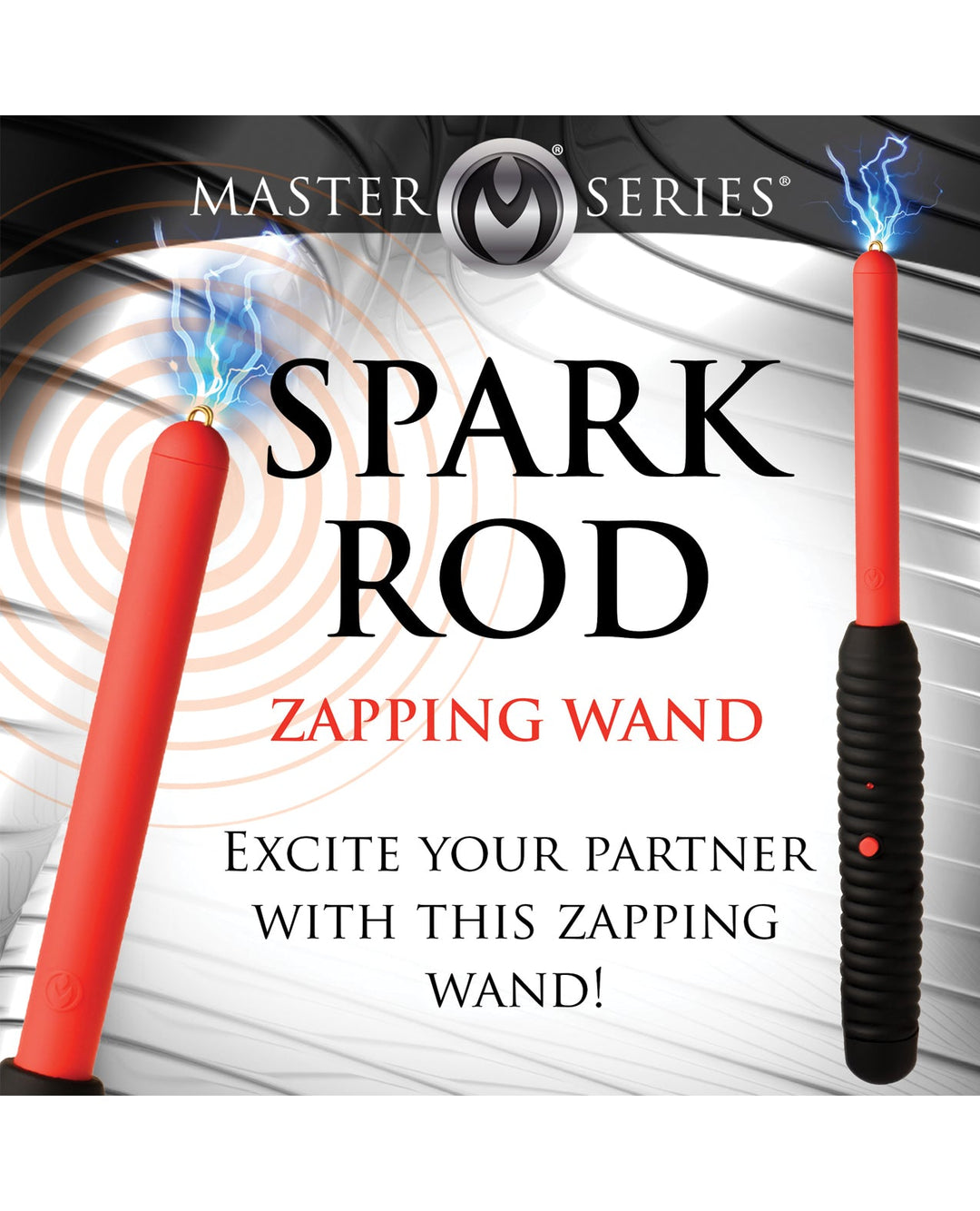 Xr LLC Master Series Spark Rod Zapping Wand - Red/Black Kink &amp; BDSM